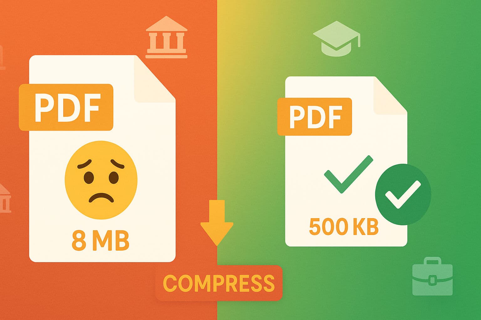 Blog post thumbnail: PDF को छोटा कैसे करें? – Online PDF Compressor Guide (2025) - Tutorial guide